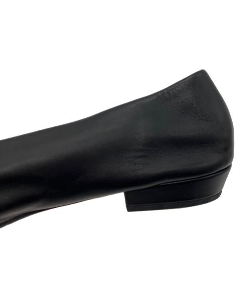 BOTTEGA VENETA（ボッテガベネタ）BOTTEGA VENETA (ボッテガベネタ) アーモンド スクエアトゥフラットパンプス ブラック サイズ:41の古着・服飾アイテム