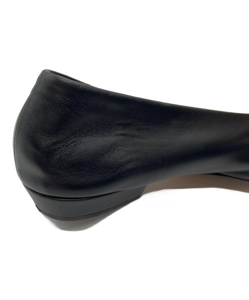 BOTTEGA VENETA（ボッテガベネタ）BOTTEGA VENETA (ボッテガベネタ) アーモンド スクエアトゥフラットパンプス ブラック サイズ:41の古着・服飾アイテム