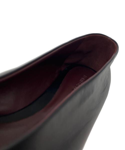 BOTTEGA VENETA（ボッテガベネタ）BOTTEGA VENETA (ボッテガベネタ) アーモンド スクエアトゥフラットパンプス ブラック サイズ:41の古着・服飾アイテム