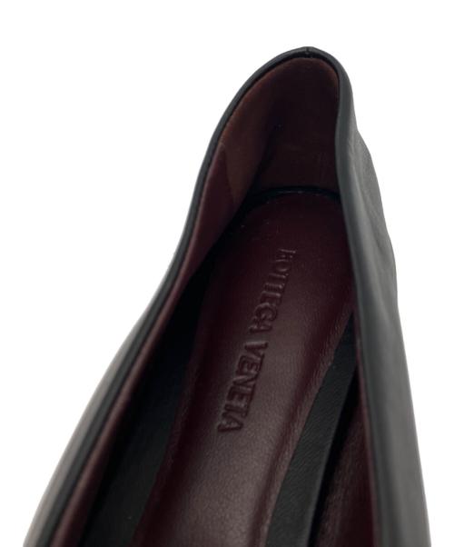 BOTTEGA VENETA（ボッテガベネタ）BOTTEGA VENETA (ボッテガベネタ) アーモンド スクエアトゥフラットパンプス ブラック サイズ:41の古着・服飾アイテム