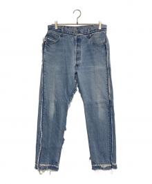 READYMADE×DIESEL RED TAG×UNITED ARROWS & SONS（レディメイド×ディーゼル レッドタグ×ユナイテッドアローズ＆サンズ）の古着「ワイドレッグ デニム」｜ライトブルー