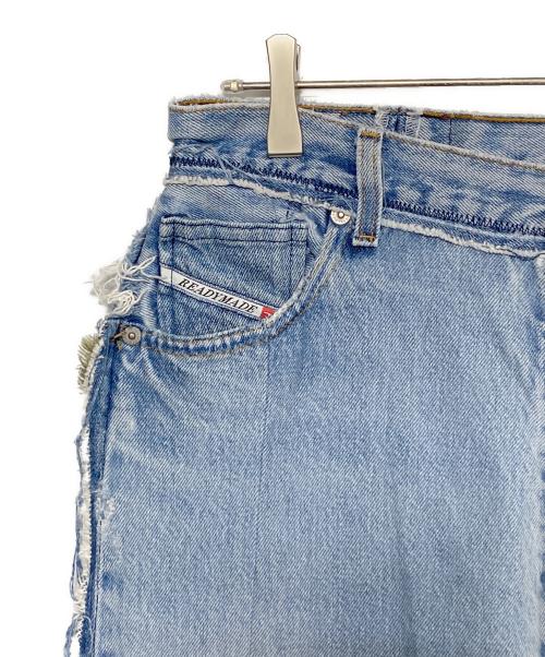 READYMADE（レディメイド）READYMADE (レディメイド) DIESEL RED TAG (ディーゼル レッドタグ) UNITED ARROWS & SONS (ユナイテッドアローズ アンド サンズ) ワイドレッグ デニム ライトブルー サイズ:32の古着・服飾アイテム