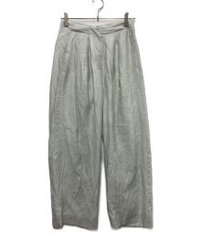 anuke（アンヌーク）の古着「Sheer Tuck Pants（シアータックパンツ）」｜ミント