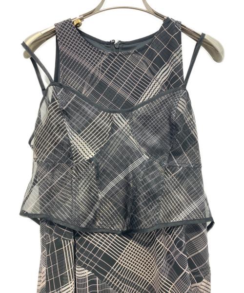 Ameri（アメリ）AMERI (アメリ) MEDI STRAIN CHECK DRESS   25SS　0225105931190 ブラック サイズ:Sの古着・服飾アイテム