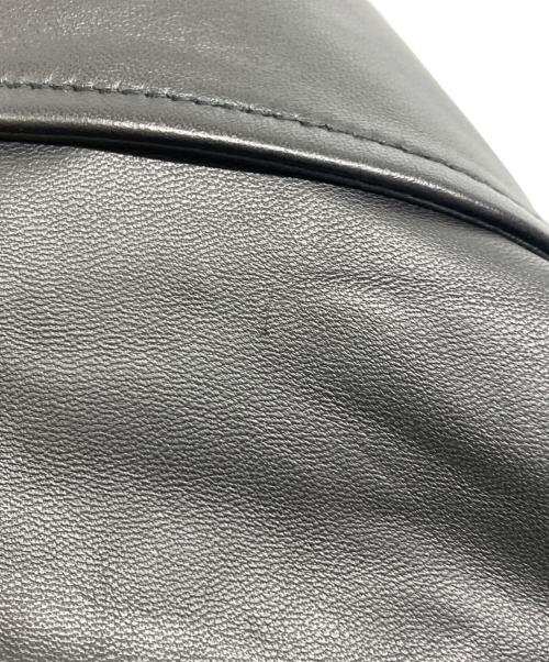 UN3D.（アンスリード）UN3D. (アンスリード) SHORT LEATHER RIDERS ブラック サイズ:36の古着・服飾アイテム