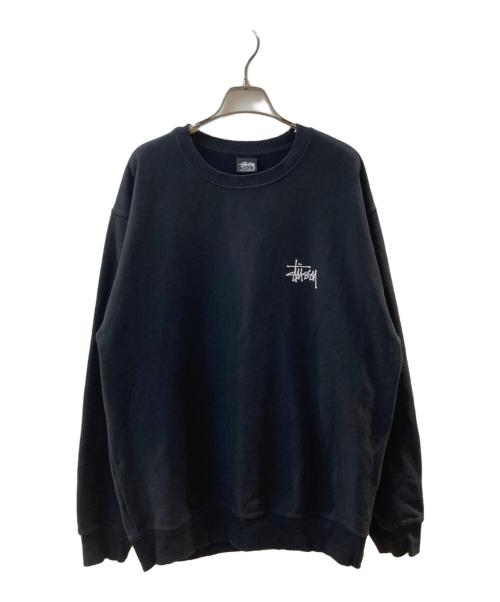 stussy（ステューシー）stussy (ステューシー) ロゴスウェット ブラック サイズ:Lの古着・服飾アイテム