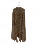 STELLA McCARTNEYステラマッカートニー）の古着「Multicoloured Tweed Knit Cape」｜ブラウン