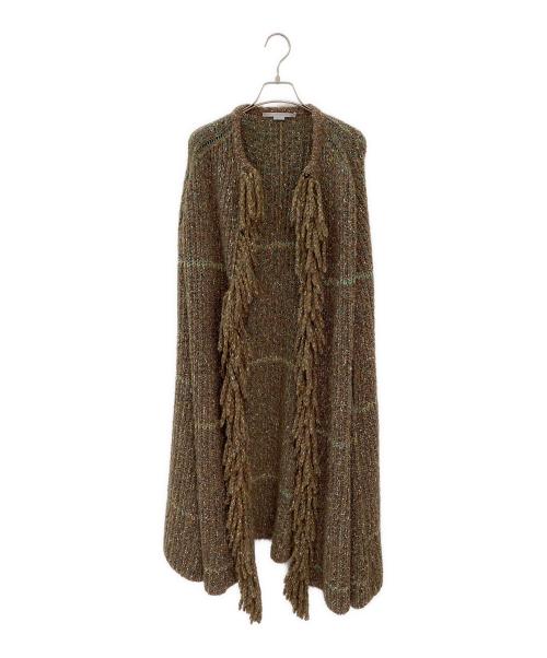 STELLA McCARTNEY（ステラマッカートニー）STELLA McCARTNEY (ステラマッカートニー) Multicoloured Tweed Knit Cape ブラウン サイズ:Sの古着・服飾アイテム