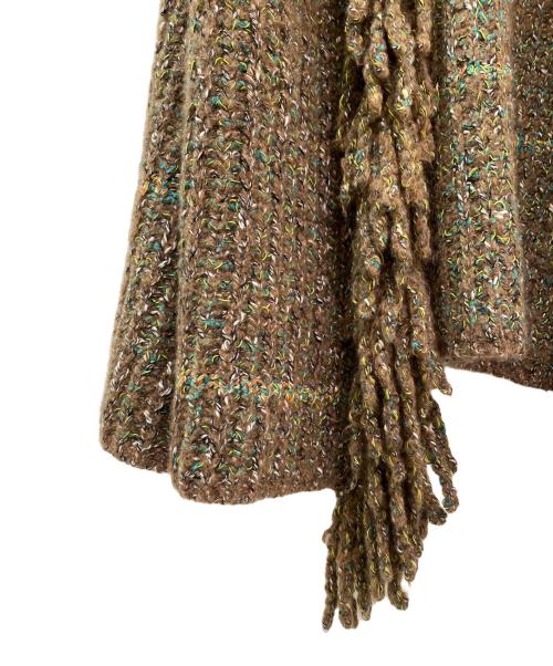 STELLA McCARTNEY（ステラマッカートニー）STELLA McCARTNEY (ステラマッカートニー) Multicoloured Tweed Knit Cape ブラウン サイズ:Sの古着・服飾アイテム