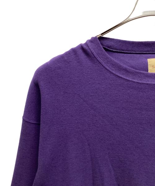 sanca（サンカ）Sanca (サンカ) コットンヘンプ サーフニットプルオーバー パープル サイズ:3の古着・服飾アイテム