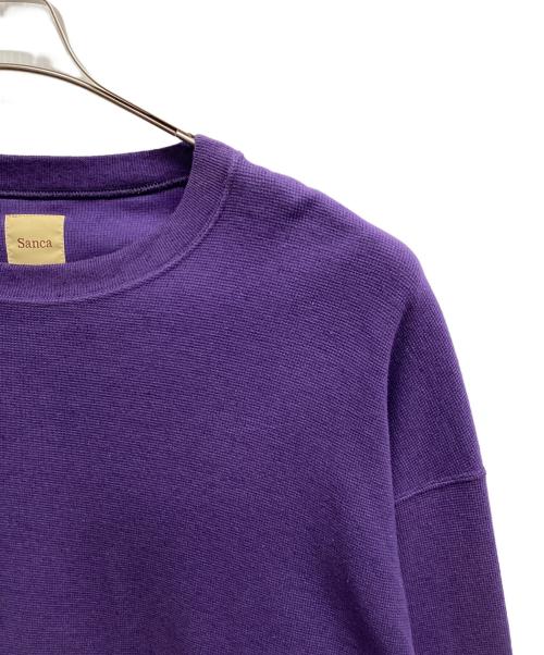 sanca（サンカ）Sanca (サンカ) コットンヘンプ サーフニットプルオーバー パープル サイズ:3の古着・服飾アイテム
