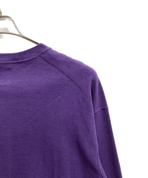 sanca（サンカ）Sanca (サンカ) コットンヘンプ サーフニットプルオーバー パープル サイズ:3の古着・服飾アイテム