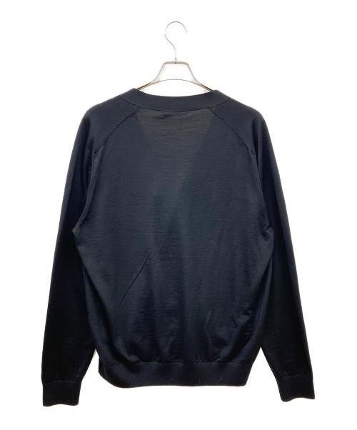 UMEDA（ウメダ）UMEDA (ウメダ) 16GG V NECK CARDIGAN ブラック サイズ:XLの古着・服飾アイテム