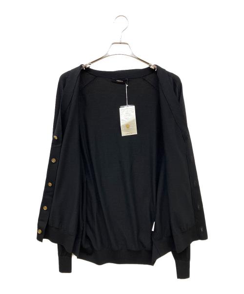 UMEDA（ウメダ）UMEDA (ウメダ) 16GG V NECK CARDIGAN ブラック サイズ:XLの古着・服飾アイテム