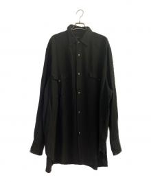 COMOLI（コモリ）の古着「レーヨン ウエスタンシャツ」｜ブラック