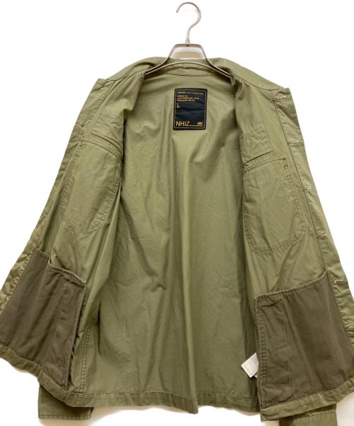 Izzue plus Neighborhood（イズー・プラス・ネイバーフッド）Izzue plus Neighborhood (イズー・プラス・ネイバーフッド) ミリタリー長袖シャツ オリーブ サイズ:ｌの古着・服飾アイテム