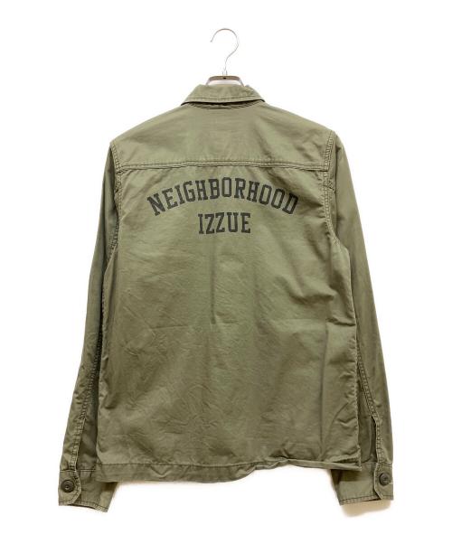 Izzue plus Neighborhood（イズー・プラス・ネイバーフッド）Izzue plus Neighborhood (イズー・プラス・ネイバーフッド) ミリタリー長袖シャツ オリーブ サイズ:SIZE Lの古着・服飾アイテム