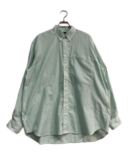 DAIWA PIER39（ダイワ ピア39）DAIWA PIER39 (ダイワ ピア39) TECH BUTTON DOWN SHIRTS L/S OXFORD グリーン×ホワイト サイズ:Sの古着・服飾アイテム
