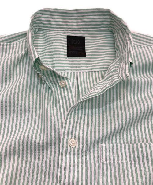 DAIWA PIER39（ダイワ ピア39）DAIWA PIER39 (ダイワ ピア39) TECH BUTTON DOWN SHIRTS L/S OXFORD グリーン×ホワイト サイズ:Sの古着・服飾アイテム