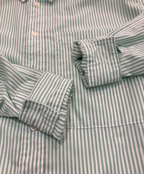 DAIWA PIER39（ダイワ ピア39）DAIWA PIER39 (ダイワ ピア39) TECH BUTTON DOWN SHIRTS L/S OXFORD グリーン×ホワイト サイズ:Sの古着・服飾アイテム