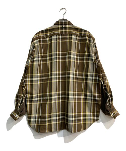 DAIWA PIER39（ダイワ ピア39）DAIWA PIER39 (ダイワ ピア39) TECH ELBOW PATCH WORK SHIRTS FLANNEL PLAIDS ブラウン サイズ:Sの古着・服飾アイテム