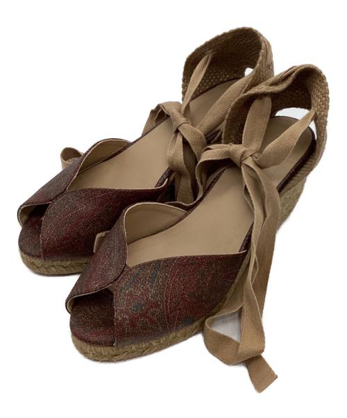 ETRO（エトロ）ETRO (エトロ) Castaner (カスタニエール) ウェッジソールサンダル ベージュ サイズ:36の古着・服飾アイテム