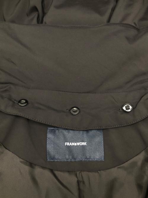 FRAMeWORK（フレームワーク）FRAMeWORK (フレームワーク) リモンタフードダウンコート ブラック サイズ:38の古着・服飾アイテム