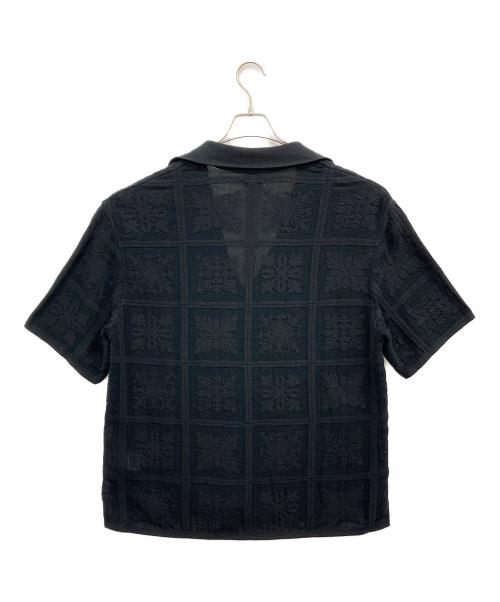 Coohem（コーヘン）Coohem (コーヘン) ハワイアンキルト半袖ニットシャツ ブラック サイズ:Mの古着・服飾アイテム