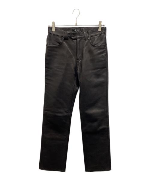 edition（エディション）Edition (エディション) blackmeans (ブラックミーンズ) レザーパンツ ブラック サイズ:2の古着・服飾アイテム