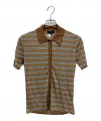 theoryセオリー）の古着「Neo Sag Harbor Feeder Striped Cardigan」｜ブラウン