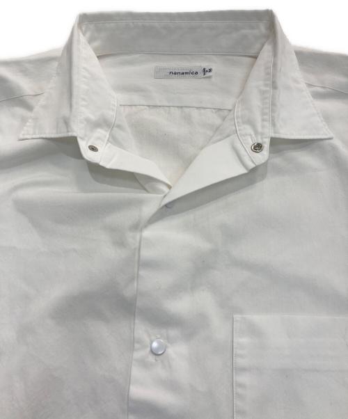 nanamica（ナナミカ）nanamica (ナナミカ) Regular Collar Wind Shirt　SUGS400 ホワイト サイズ:Mの古着・服飾アイテム