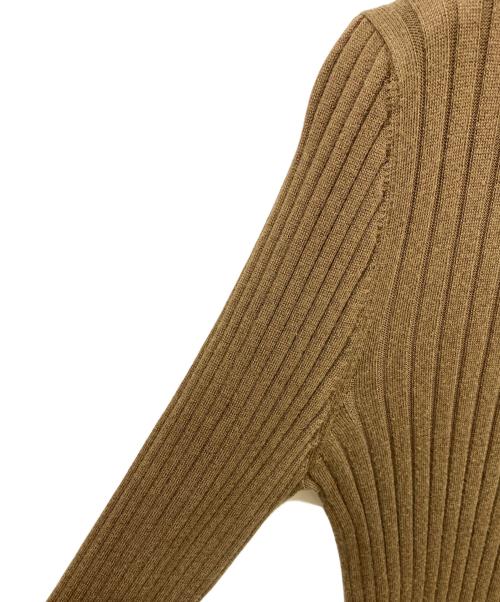 BLAMINK（ブラミンク）BLAMINK (ブラミンク) シルクコットン18Gリブロングスリーブ オリーブ サイズ:38の古着・服飾アイテム