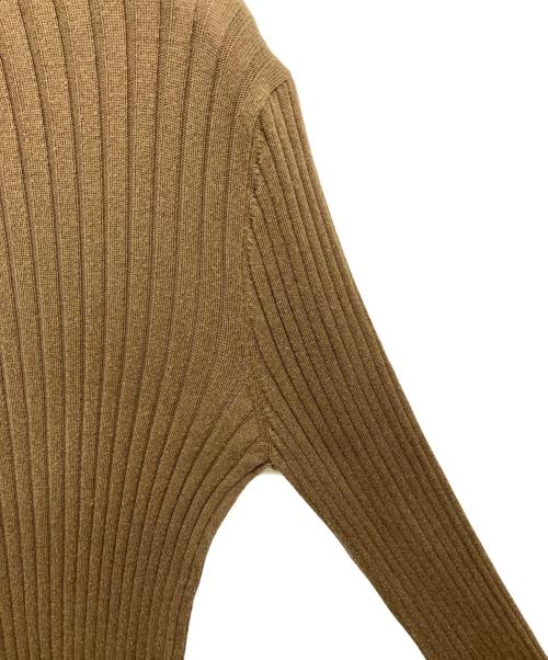 BLAMINK（ブラミンク）BLAMINK (ブラミンク) シルクコットン18Gリブロングスリーブ オリーブ サイズ:38の古着・服飾アイテム