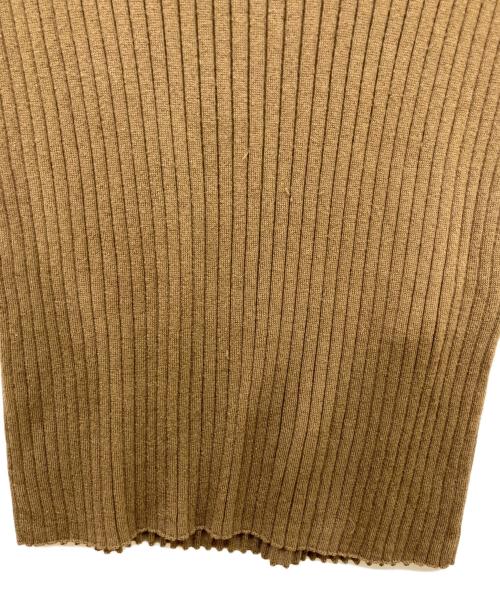 BLAMINK（ブラミンク）BLAMINK (ブラミンク) シルクコットン18Gリブロングスリーブ オリーブ サイズ:38の古着・服飾アイテム