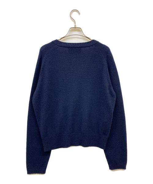 GUCCI（グッチ）GUCCI (グッチ) カシミヤVネックカーディガン ネイビー サイズ:Lの古着・服飾アイテム