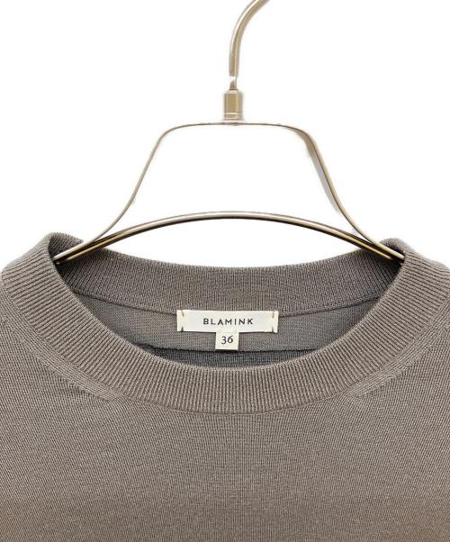 BLAMINK（ブラミンク）BLAMINK (ブラミンク) フリンジクルーネックニット モカ サイズ:36の古着・服飾アイテム