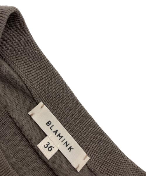 BLAMINK（ブラミンク）BLAMINK (ブラミンク) フリンジクルーネックニット モカ サイズ:36の古着・服飾アイテム