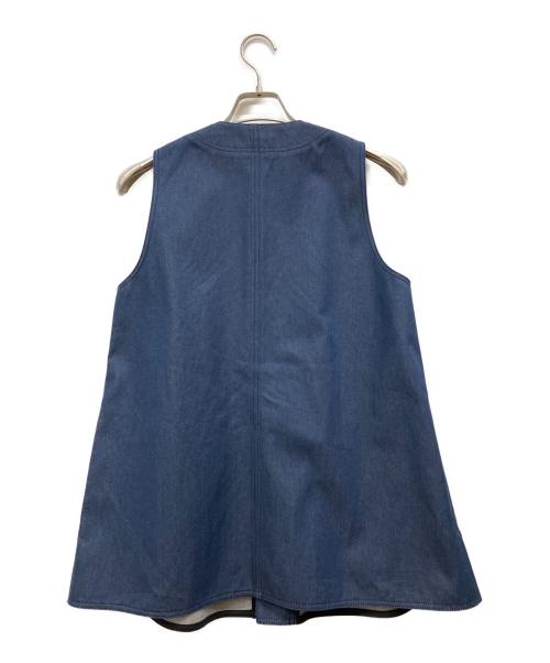 BLAMINK（ブラミンク）BLAMINK (ブラミンク) デニムボタンベスト ブルー サイズ:36の古着・服飾アイテム