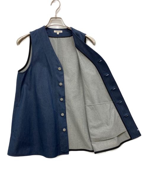 BLAMINK（ブラミンク）BLAMINK (ブラミンク) デニムボタンベスト ブルー サイズ:36の古着・服飾アイテム