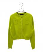 CABANキャバン）の古着「コットンカシミヤ クルーネックカーディガン」｜ライトグリーン