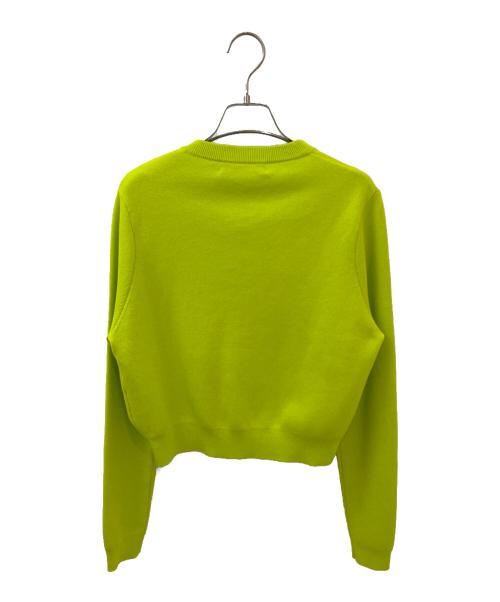 CABAN（キャバン）CABAN (キャバン) コットンカシミヤ クルーネックカーディガン ライトグリーン サイズ:XSの古着・服飾アイテム