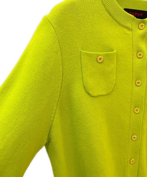 CABAN（キャバン）CABAN (キャバン) コットンカシミヤ クルーネックカーディガン ライトグリーン サイズ:XSの古着・服飾アイテム