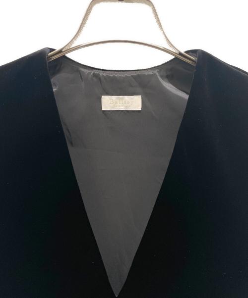 BALLSEY（ボールジィ）BALLSEY (ボールジィ) マットベロア Vネックベスト ブラック サイズ:36の古着・服飾アイテム