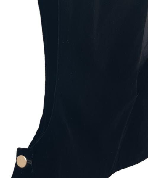 BALLSEY（ボールジィ）BALLSEY (ボールジィ) マットベロア Vネックベスト ブラック サイズ:36の古着・服飾アイテム