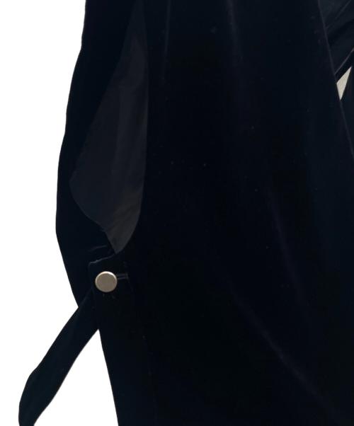 BALLSEY（ボールジィ）BALLSEY (ボールジィ) マットベロア Vネックベスト ブラック サイズ:36の古着・服飾アイテム