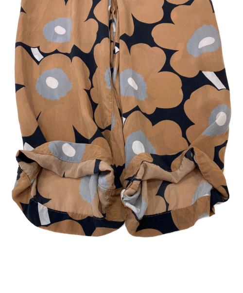 marimekko（マリメッコ）marimekko (マリメッコ) Oanet Unikko キュプラワイドパンツ ブラウン サイズ:Sの古着・服飾アイテム