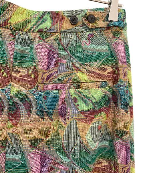 CABAN（キャバン）CABAN (キャバン) マルチジャカード 2タックスカート グリーン サイズ:Sの古着・服飾アイテム