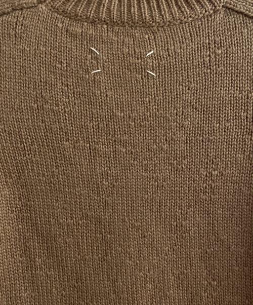 Maison Margiela（メゾンマルジェラ）Maison Margiela (メゾンマルジェラ) クルーネックニット ベージュ サイズ:Sの古着・服飾アイテム