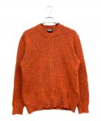 DIESELディーゼル）の古着「ダメージ加工ニット」｜オレンジ