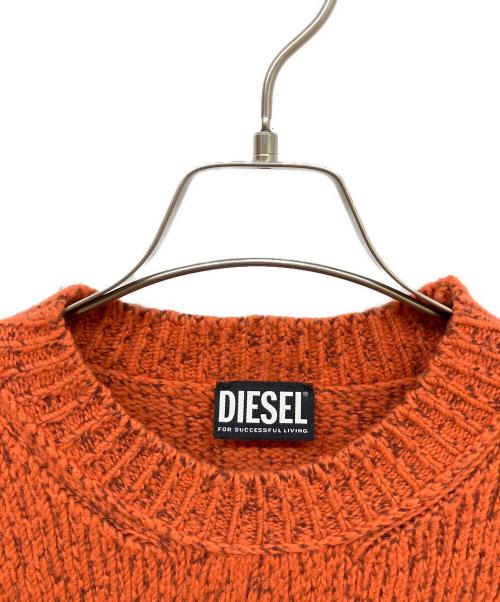 DIESEL（ディーゼル）DIESEL (ディーゼル) ダメージ加工ニット オレンジ サイズ:Mの古着・服飾アイテム